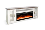 76" Media Console With Electric Fireplace