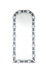 Noralie - Espejo de Pie - Espejo y Diamantes de Imitación