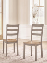 Harperfeld - Silla de comedor (Juego de 2) - Natural / Gris