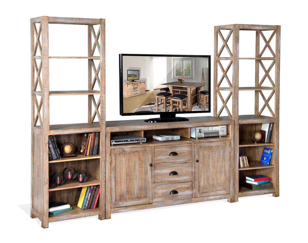 Durango - (S4) Entertainment Wall (66,B,2Xp) - Light Brown