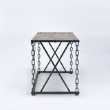 Jodie - Console Table (Same 92248) - Rustic Oak & Antique Black