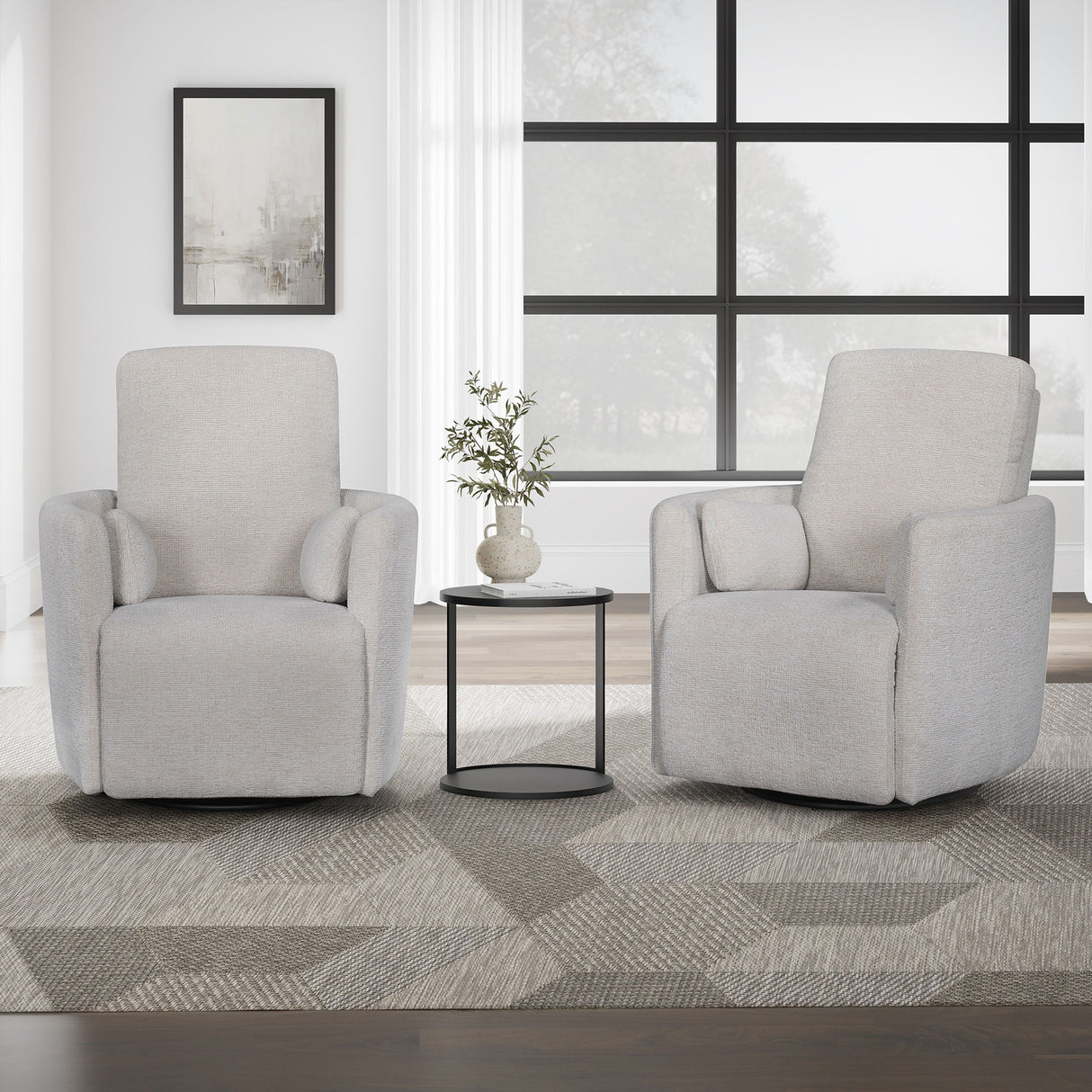 Turner - Sillón reclinable giratorio manual (Juego de 2)
