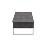 Iban - Mesa de centro - Roble gris y cromo