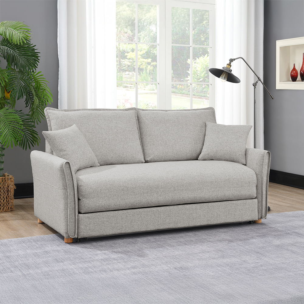 Oran - Sofá con cama - Chenilla gris