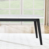 Vida Black - Marble Top Dining Table - White