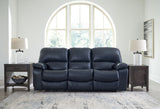 Leesworth - 3 Pzas. - Sofá Reclinable Eléctrico, Sofá Biplaza Reclinable Eléctrico, Sillón Reclinable Mecedor Eléctrico - Ocean