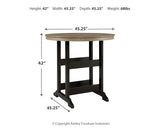 Fairen Trail - Round Bar Table w/Umb OPT - Black / Driftwood