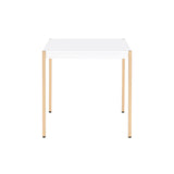 Otrac - End Table - White & Gold Finish