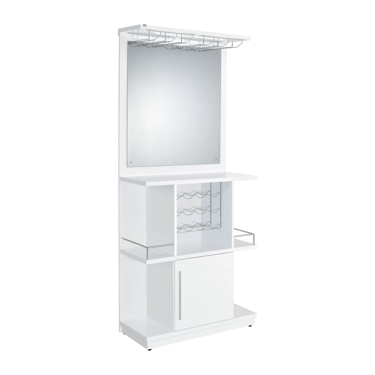 Wendolyn - Armario para vinos con luz - Blanco brillante