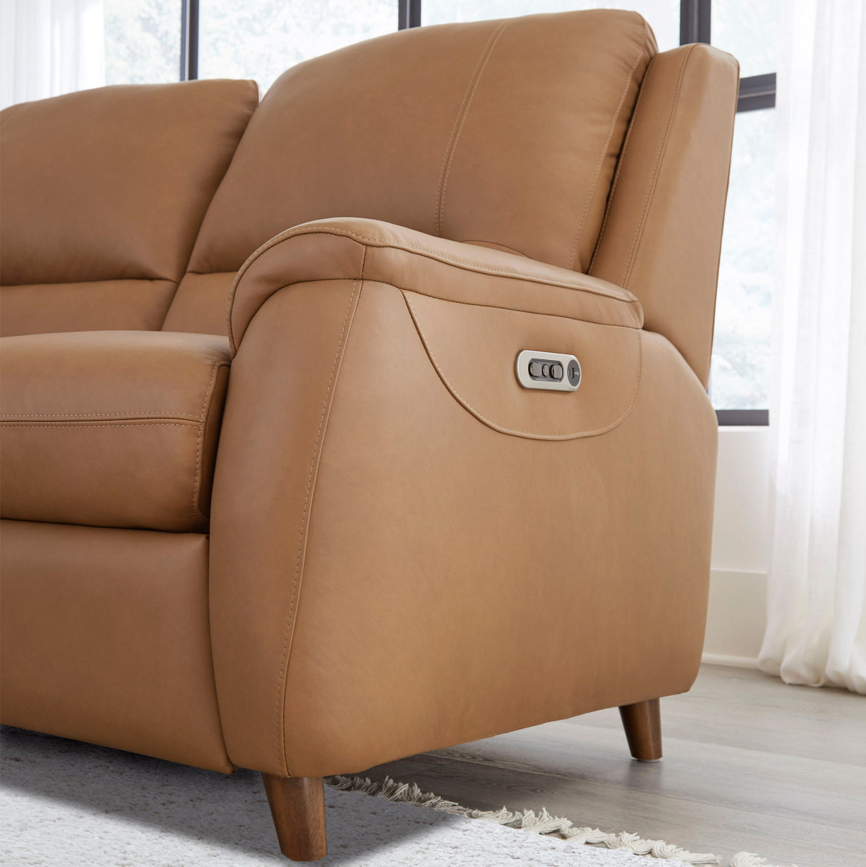Austin - Sofá de dos plazas reclinable eléctrico P2 - Crema Caramelo