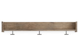 Oliah - Natural - Wall Mounted Coat Rack w/Shelf
