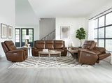 Jameson - Power Reclining Zero Gravity Console Loveseat - Hickory
