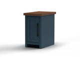 Nantucket - Chairside Table - Blue Denim / Whiskey