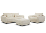 Utopia - Ottoman With Casters - Mega Ivory