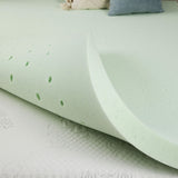 Remedy Sleep - 2" Short Queen Cool Gel Memory Foam Mattress Topper - Green
