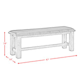Nathan - Bench With PU Padded Seat - Gray Oak