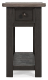 Tyler Creek - Black / Gray - Chair Side End Table