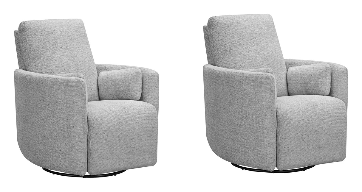 Turner - Sillón reclinable giratorio manual (Juego de 2)