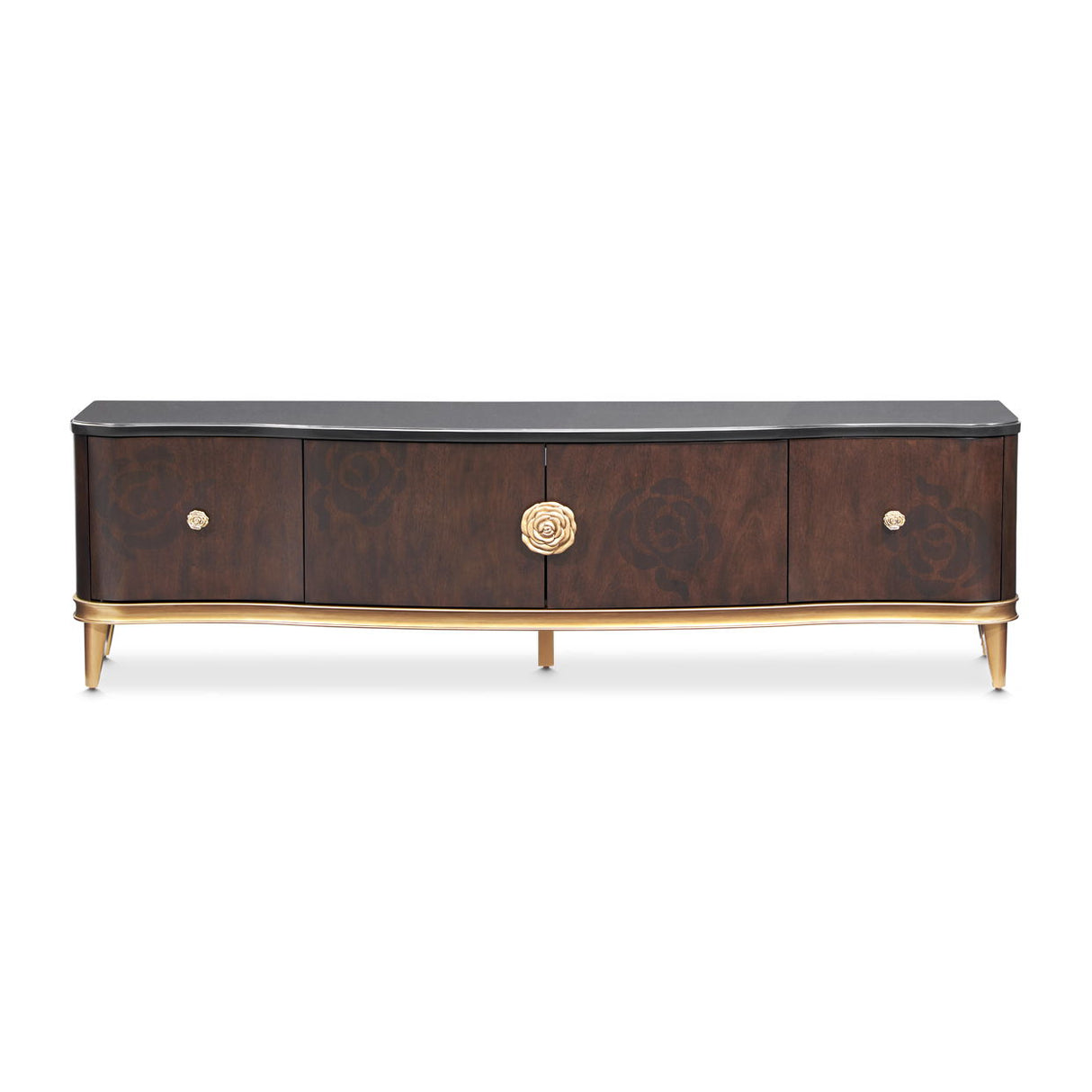 Camellia Field - Media Cabinet - Dark Brown