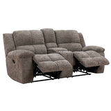 Buster - Sofá biplaza reclinable manual con consola