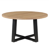 Magnolia - Juego de comedor redondo con mesa bicolor