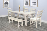 6 Piece Dining Set With Turn Buckle - White Sand