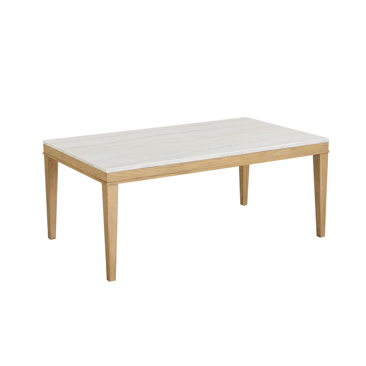 Essence - Mesa de comedor rectangular de 70" con tablero de mármol
