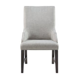 Montrose - Silla de comedor tapizada (Juego de 2) - Espresso / Gris claro