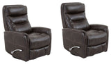 Gemini - Sillón reclinable giratorio planeador de 33.5" (Juego de 2)