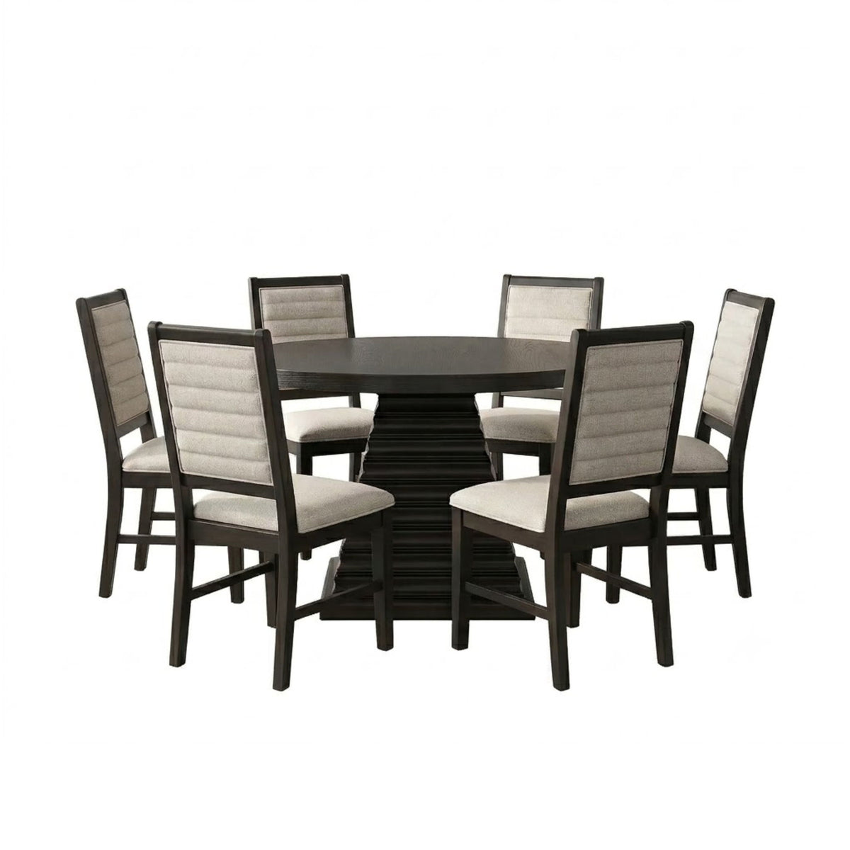 Juego de mesa de comedor redonda Plateau de 54"