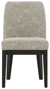 Burkhaus - Dining UPH Side Chair (Set of 2) - Beige / Dark Brown