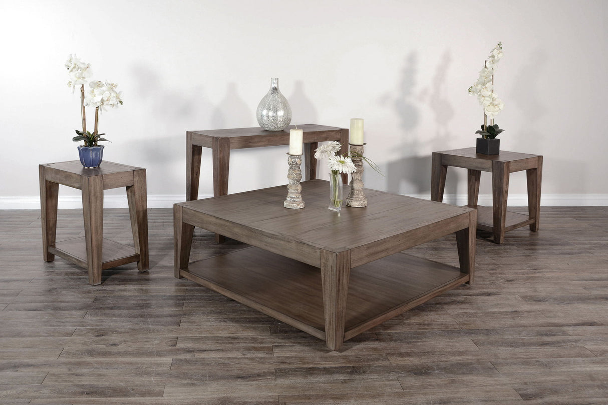 Doe Valley - Mahogany Wood Coffee Table - Taupe Brown
