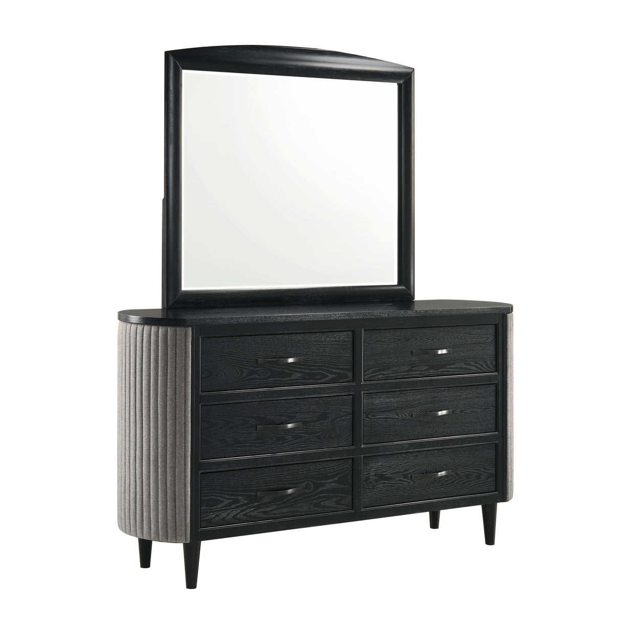 Skyline - Dresser & Mirror - Black / Gray