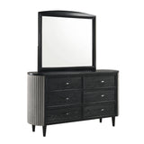 Skyline - Dresser & Mirror - Black / Gray