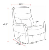 Gemini - Sillón reclinable giratorio planeador de 33.5" (Juego de 2)
