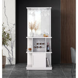 Wendolyn - Armario para vinos con luz - Blanco brillante