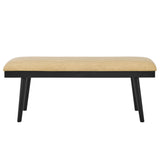 Vida Black - PU Dining Bench - Sand / Black