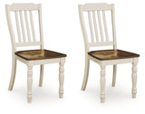 Wirloni - Dining Room Side Chair (Set of 2) - Antique White / Brown