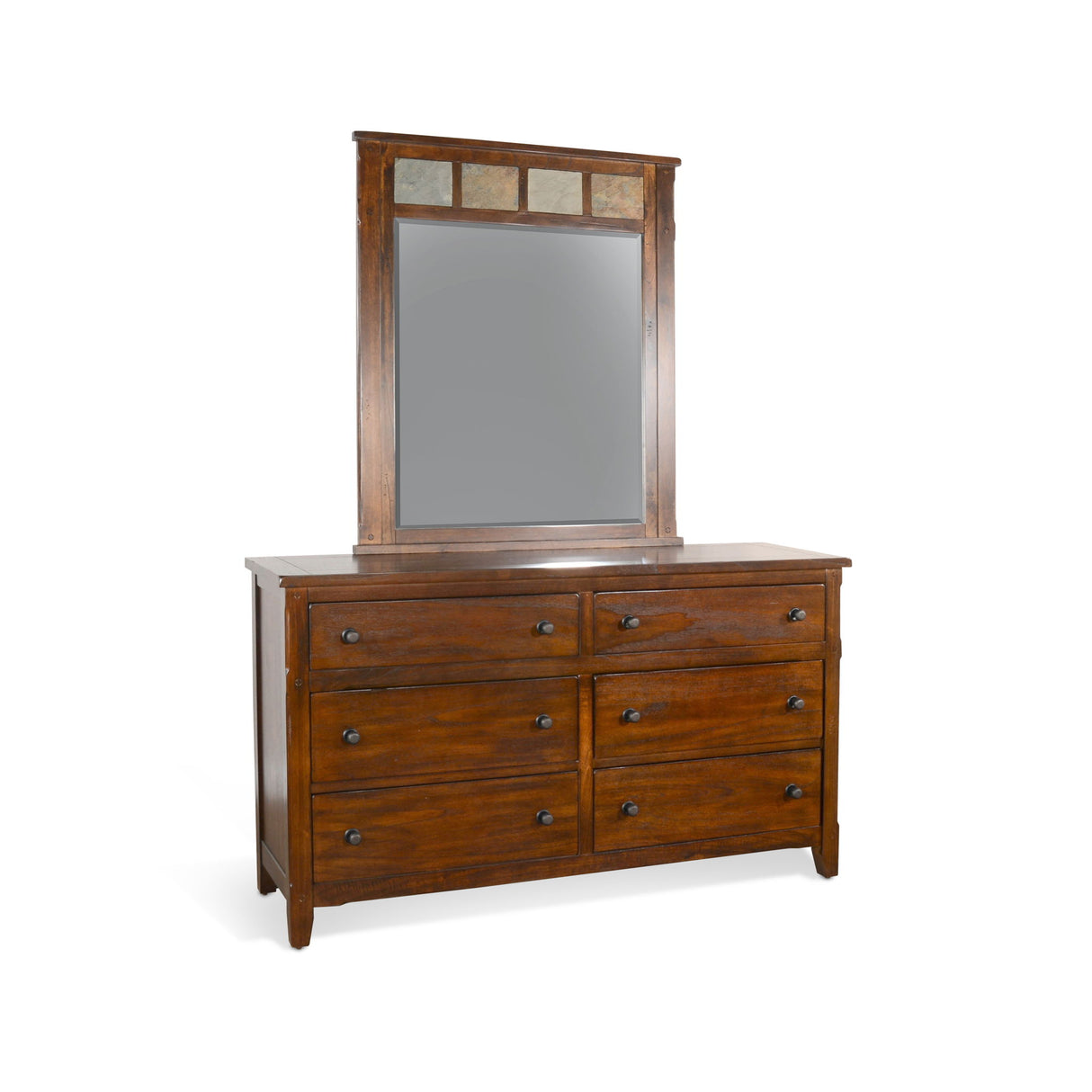 Santa Fe - Petite Dresser With Mirror - Dark Chocolate