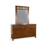 Santa Fe - Petite Dresser With Mirror - Dark Chocolate