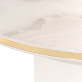 Gineverra - Round Cocktail Table - Ivory Gold