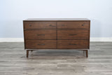 Mid-Century Modern - 6 Drawer Dresser - Walnut