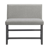Seneca - Counter 3 Piece Corner Bench Gray Fabric - Gray