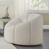 Osmash - Silla - Sherpa de Peluche Blanco