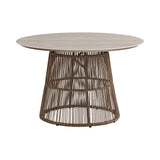 Alesso - Round Dining Table - Brown / Sand