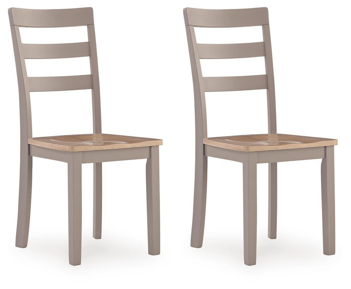Harperfeld - Silla de comedor (Juego de 2) - Natural / Gris