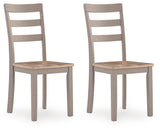 Harperfeld - Silla de comedor (Juego de 2) - Natural / Gris