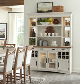 Americana Modern Dining - Buffet And Display Hutch With Quartz Insert - Cotton
