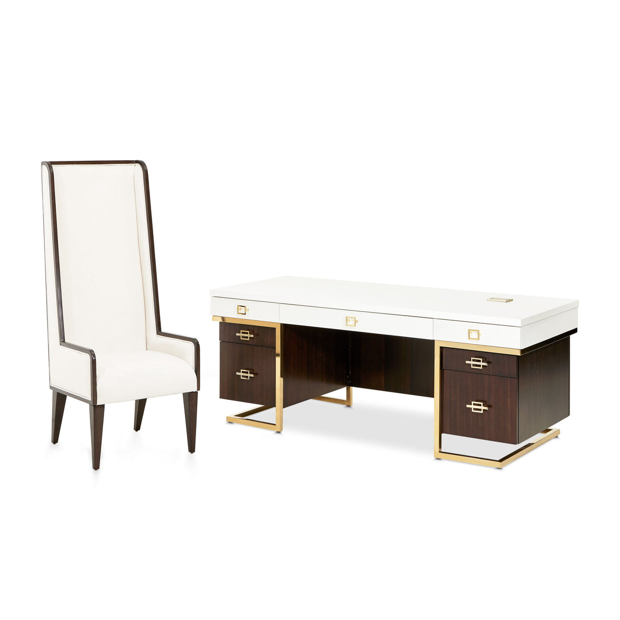 Belmont Place - Desk And Chair - Espresso