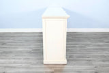 90" Media Console - Buckskin / Marble White